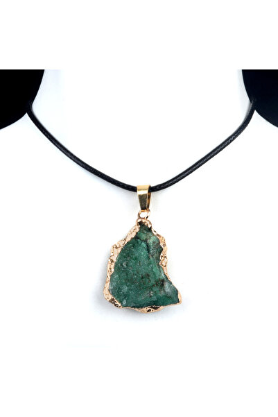 Choice قلادات من حجر الفلوريت الطبيعي غير المنتظم مقاس 25-35 مم مع قلادة من ا...