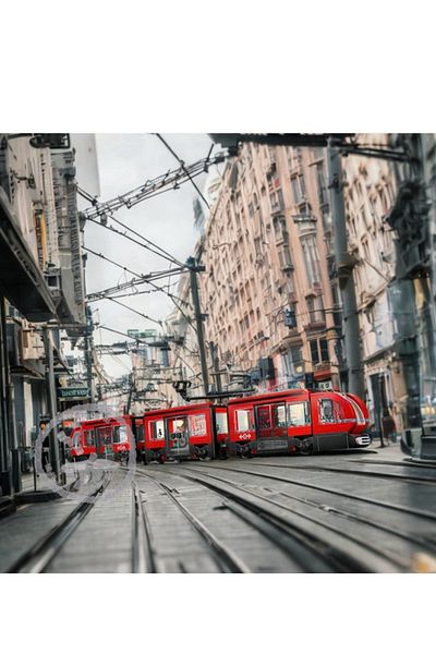 Choice No box Paper manual City Series Tram Urban Assembly Building Blocks Toy Gifts DIY Creative Component