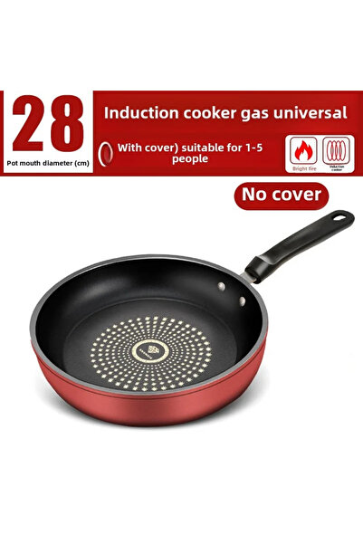 Choice مقلاة 28 سم جديدة غير لاصقة من كريستال دايموند مع غطاء مقلاة متعددة ال...