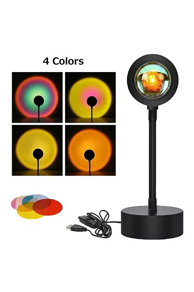 Choice No Remote 4 Colors Tuya Smart Led Sunset Projector Lamp Smart Life App Ir Remote Control Rgb Atmosph
