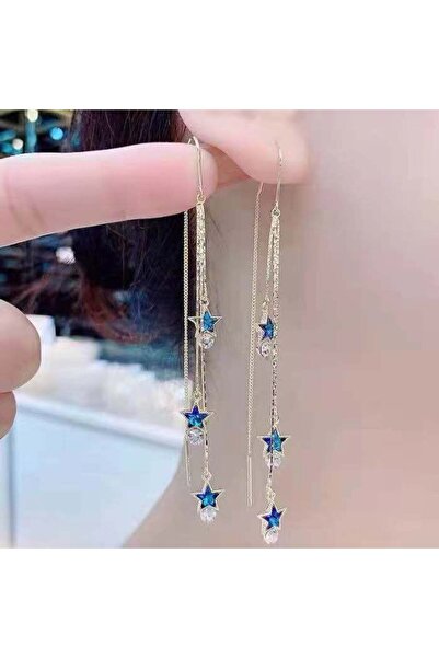 Choice ER23Y0822 أقراط جديدة من الزركون الأزرق على شكل قلب للنساء خفيفة الوزن...