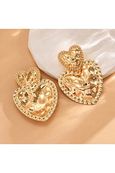 Choice أقراط أوبيجا فور إيفر لوف هارت الدائرية بتصميم سحر ذهبي لامع للنساء - ...