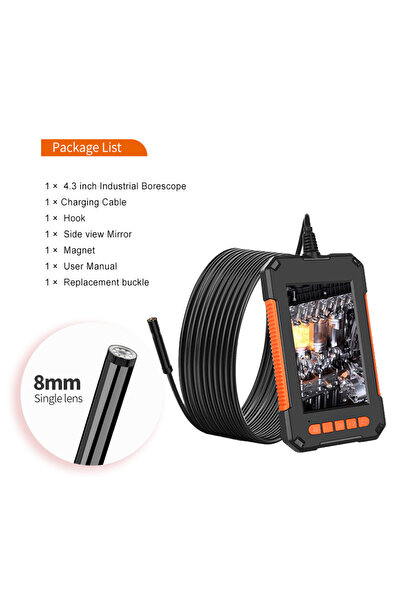 Choice3 2m 8MM Single lens Industrial Endose Camera 1080P 4.3 "Single Dual Le...