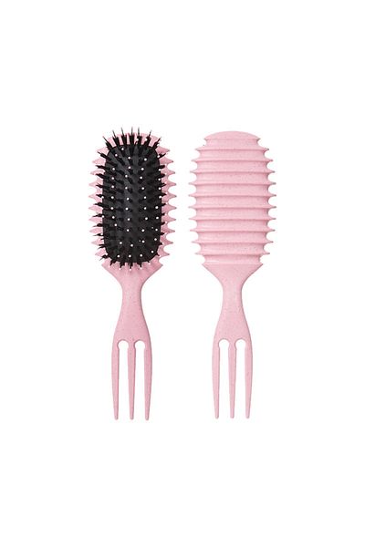 Choice Pink-S 1PC Candy bursh Curly Hair Styling Brush: Defined Curls on Wet Hair- Nylon Bristles Detanglin