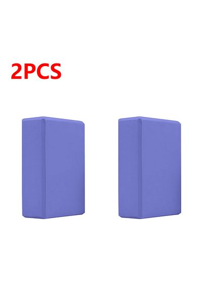 JOCESTYLE 2PCS Retro Blue EVA Yoga Block Solid Color Yoga Balance Bricks Moisture-Proof High Density Yoga Bloc