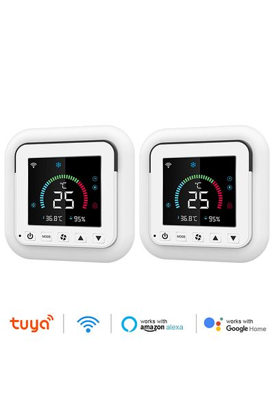 Choice 2Pcs Tuya WiFi Air Conditioner Thermostat IR Temperature Humidity Infrared Controller USB Power LCD