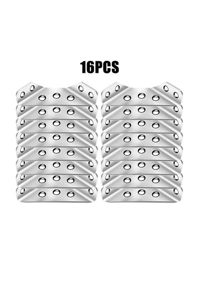 Choice 16pcs Stainless Steel Angle Corner Brackets Universal Furniture Corner Connector Brace Joint Fastene