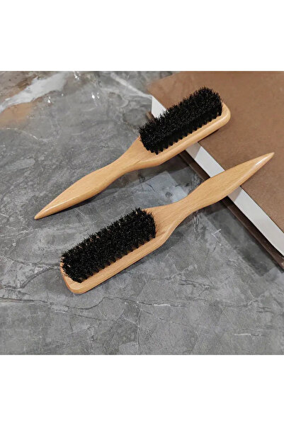 Choice فرشاة شعر ناعمة من شعيرات الخنزير الصفراء لتصفيف ذيل الحصان الأملس وتن...