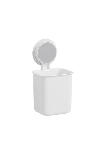 Choice White Toothbrush Wall Mounted Holder Toothpaste Mouth Cup Drill-FreeBathroom Storage Shelf Portable