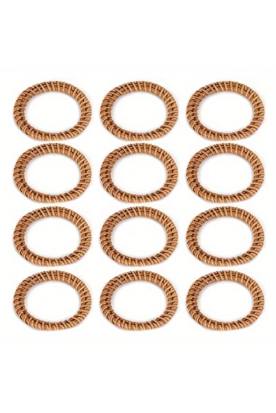 Choice 12 قطعة من حلقات المناديل المصنوعة من الخيزران البوهيمي، حاملات مناديل...