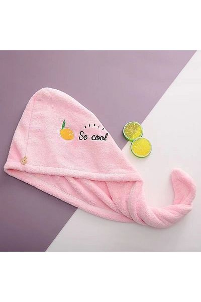 Choice Pink 1Pc Dry Hari Cap, Coral Fleece, Polyesler Hair Drying Quick Towel Microfiber Shower Single Band