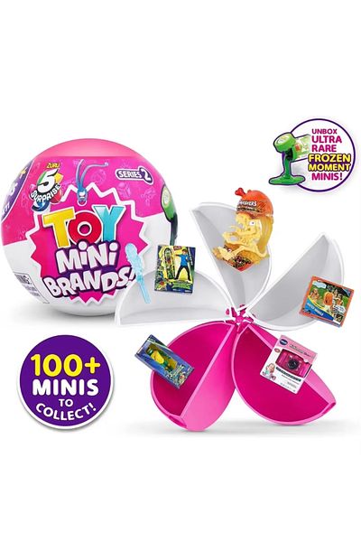 Choice Random-1pcs Zuru 5 Surprise Mini Brands Capsule Toys Mystery Blind Box Fashion Surprise Ball Real Mi