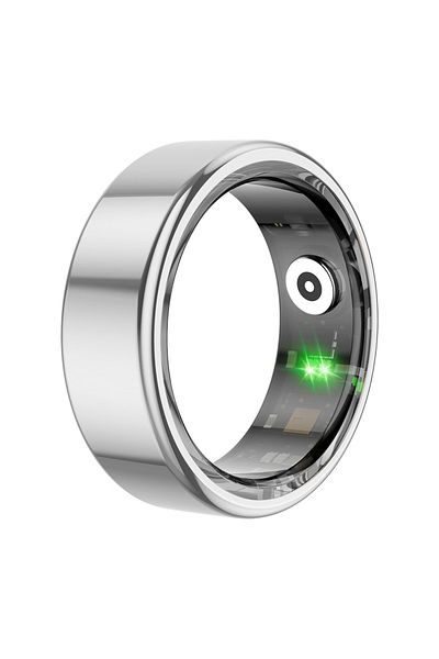 Choice 10 Silver [2024 ] COLMI R02 Smart Ring Military Grade Titanium Steel Shell Health Monitoring IP68 &