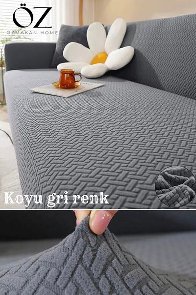 ÖZMAKAN Husa de canapea jacquard de inalta calitate cu 3 locuri - elastica si lavabila 1 bucata