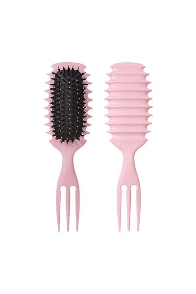 Choice Pink-L 1PC Candy bursh Curly Hair Styling Brush: Defined Curls on Wet Hair- Nylon Bristles Detanglin