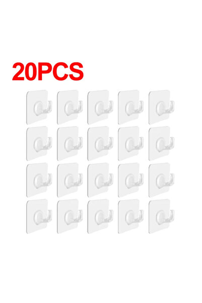 Choice 20pcs 30pcs Strong Adhesive Hook Seamless Photo Frame Hanger Hook Wate...