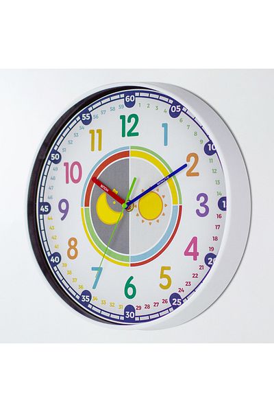 Choice 12 inch White 30cm 12 inch Non-Ticking Wall Clock Children Classrooms Teaching Clock Hanging Kids Ro