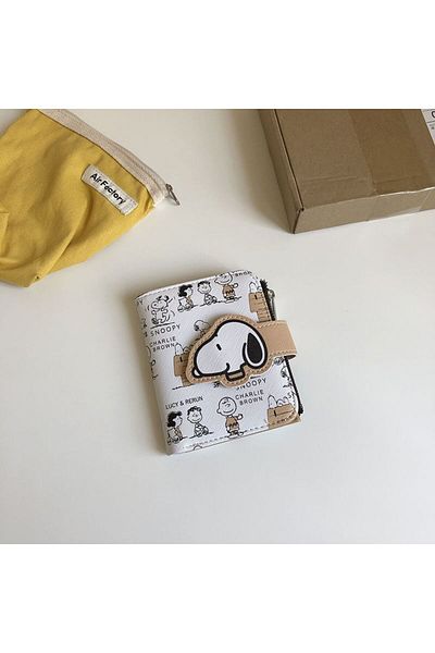 Choice Snoopy purse Snoopy Purse Anime Cartoon Short Coin Wallet High Value Cute Zipper Student ID Holders