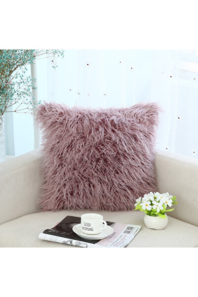 Choice6 45x45cm cameo brown Pack of 1 Soft Luxury Long Faux Fur Plush Throw P...