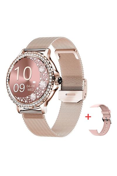 Choice Rosegold MEVADEN Rosegold Smart Watch For Lady Bluetooth Call 100+Sports Mode Fitness Women Smartwat