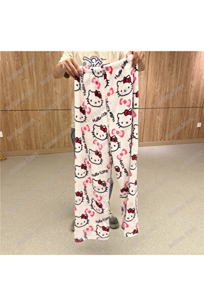 Choice مقاس L 47-55 كجم، بيجاما بيضاء من سانريو هيلو كيتي لعيد الميلاد، بنطلو...