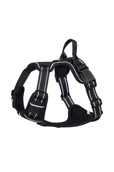 Choice S black No Pull Dog Harness Front Clip Heavy Duty Reflective Easy Control Handle for Large Dog Walki