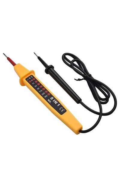 HpLive A 8-in-1 Tester Voltage Ac Dc 6-500v Auto Electrical Pen Circuit Detector Tester For Home Wiring In.