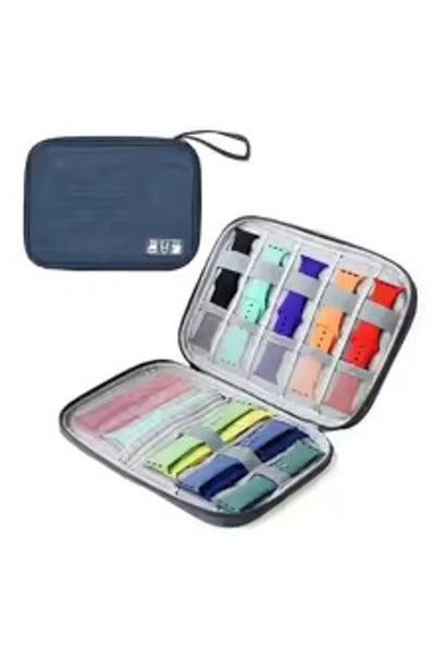 Choice NAVY BLUE 2 NNBILI Cable Storage Bags System Kit Case USB Charger Data phone Earphone Wire Pen Power