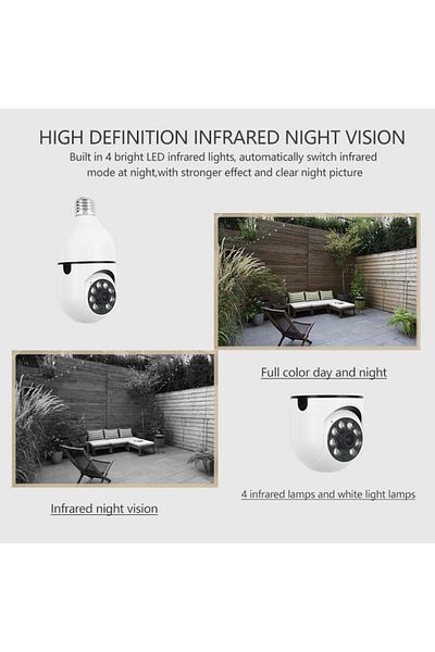 Choice 4MP ADD 64G 4MP E27 Bulb IP WiFi Camera Indoor Video Surveillance Camera Security protection baby Mo