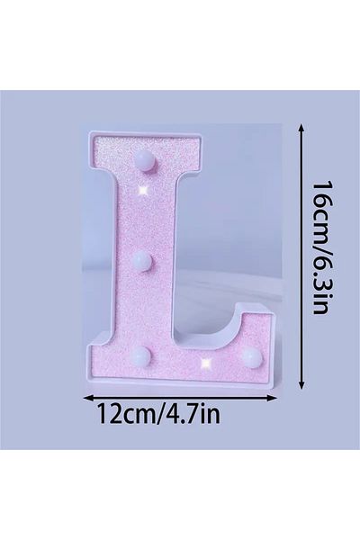 Choice L 1PC Pink English letter and number lights, proposal and confession, birthday party atmosphere, su.