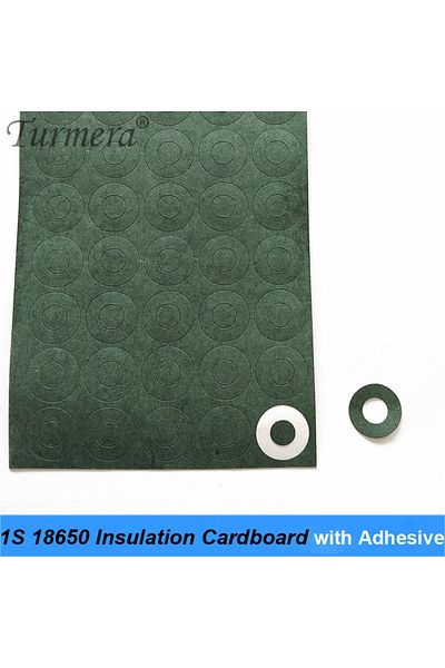 Turmera 100pieces 1s 18650 Battery Insulation Gasket Barley Paper Battery Pack Cell Insulating Glue Patch...