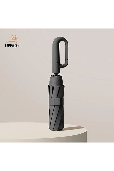 Choice black 10K IRON 20 Bones Windproof Strong 105CM Reinforced Automatic Folding Umbrella for Men, Large
