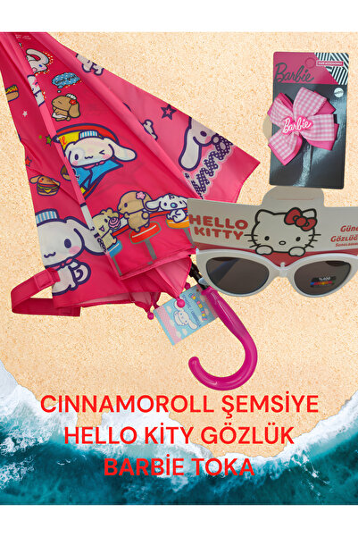 Sports Lisanslı Çocuk Şemsiyesi + Lisanslı Gözlük - Barbie Lisanslı Toka Hediye
