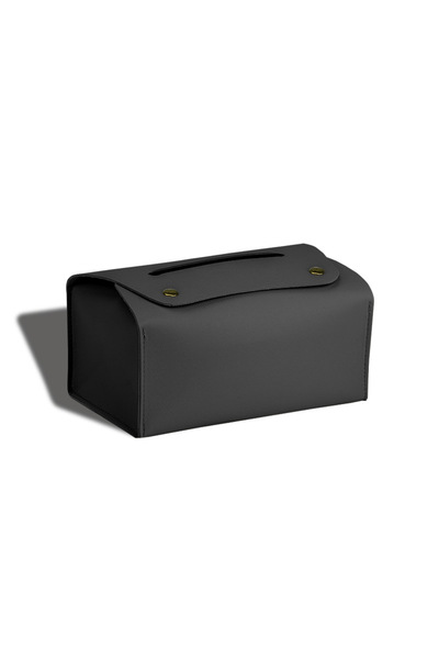 Choice علبة مناديل منزلية من الجلد الصناعي باللون الأسود 1، ديكور سطح المكتب،...