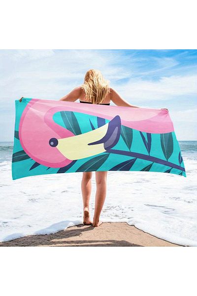 Choice 70x140cm Flamingo 1 microfiber printed beach towel sunscreen adult travel absorbent quick dry beach