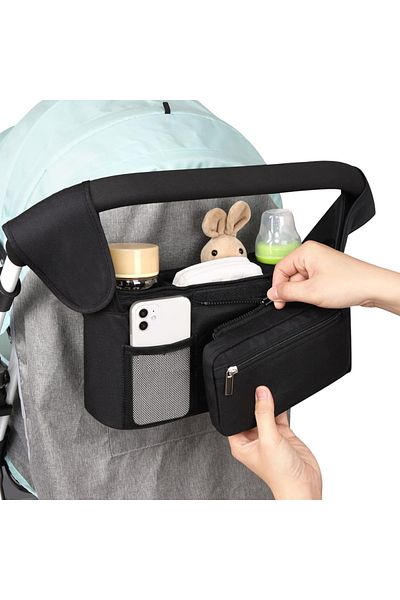 Choice Universal Baby Stroller Organizer, with Insulated Cup Holder Detachable Phone Bag & Shoulder Stra...