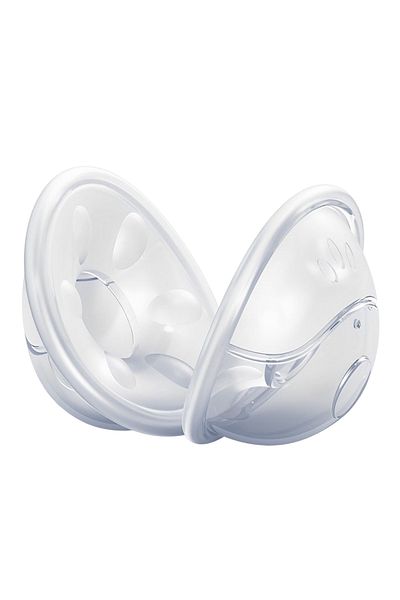 Choice white 2pcs Wearable Milk Saver for Breastfeeding Manual Breastmilk Collector Silicone Breast Shell M