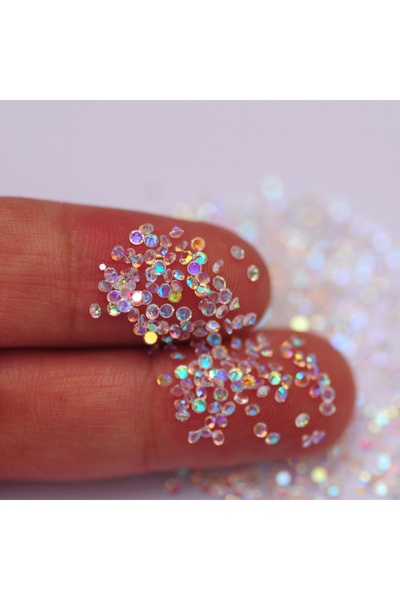 Choice 1.0 مم - AB 2880 قطعة 2880 قطعة تصميم أظافر Pixie Crystal AB أحجار الر...