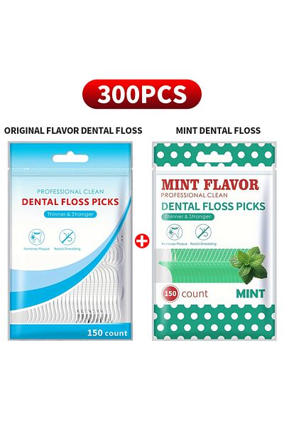 Choice 300PCS A 300/100/50PCS dental floss sticks - available in mint and original flavors
