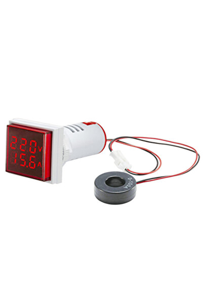 Choice1 مقياس فولتميتر رقمي مربع LED أحمر 50-500 فولت تيار متردد 0-100 أمبير،...