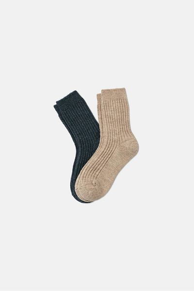 Tchibo Men 2 Pairs Ribbed Socks, Multicolor