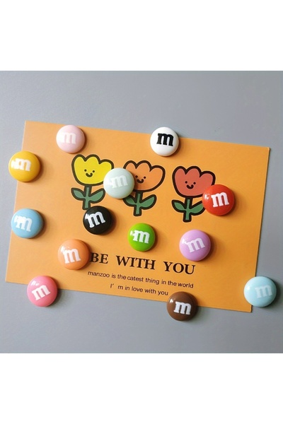 Choice 15Pcs Creative personality M bean refrigerator early education message...