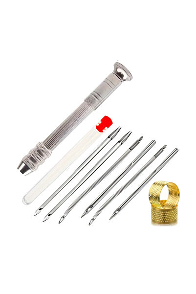 Choice1 Sewing Awl Set Leather Sewing Needles Kit, Set Contains Silver Leathe...