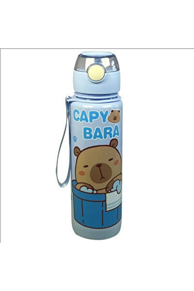 Choice 700ml Blue 700ml Leak-Proof Water Bottle Visually Appealing Bear Water Bottle with Carry Strap - Por