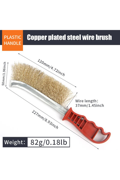 Choice1 gold steel brush Steel Wire Brush/Wooden Metal Rust Removal Roller Br...