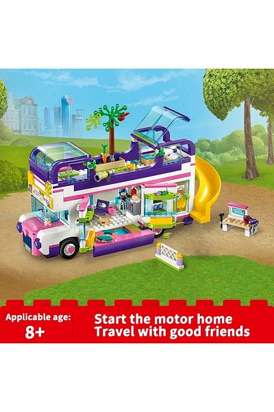 Choice no box 986PCS Good friend Series Compatible Girl Series Friendship Bus Children Assembly MOC Toy bui