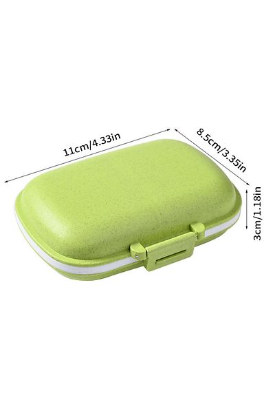 Choice GREEN 8 Grids Mini Pill Case Plastic Travel Medicine Box Cute Small Tablet Pill Storage Organizer Bo