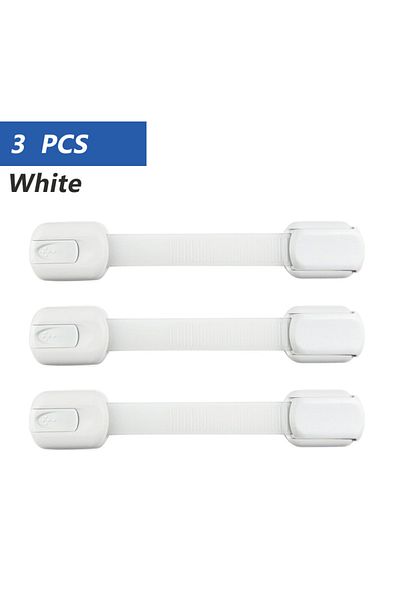 Choice 3 PCS White Baby Safety Lock Drawer Child Safety Cabinet Locks Adhesive Cabinet For Drawer Door Latc