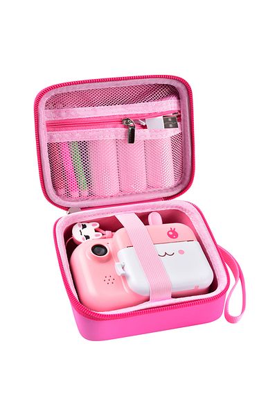 Choice Rose red Kid Camera Case Compatible with Instant Camera for Kids Digital Video Cameras Storage Holde