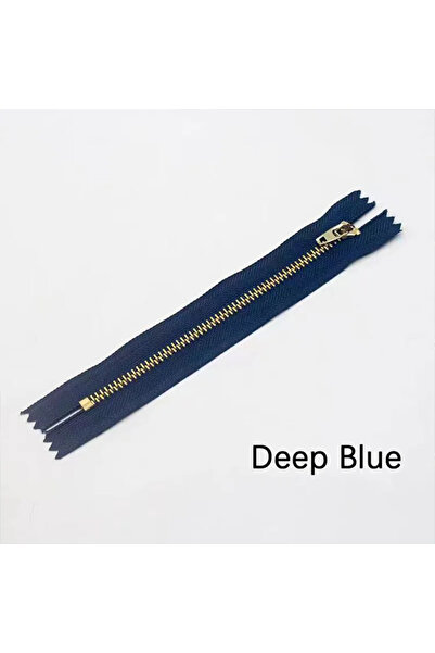 Choice 15 سم أزرق داكن 5 قطع 5 قطع 4# سحاب جينز نحاسي معدني إغلاق سحاب ذاتي ا...